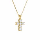 Nerissa Cross Diamond Pendant Necklace in 14K Yellow Gold second product view