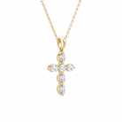 Idalia Cross Diamond Necklace in 14K Yellow Gold second product view