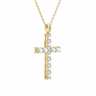 Ophira Mixed Cross Diamond Pendant Necklace in 14K Yellow Gold second product view