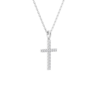 Hollis Classic Cross Diamond Pendant Necklace in 14K White Gold second product view