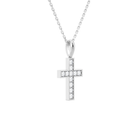 Rivka Bead Bright Cross Diamond Pendant Necklace in Platinum second product view