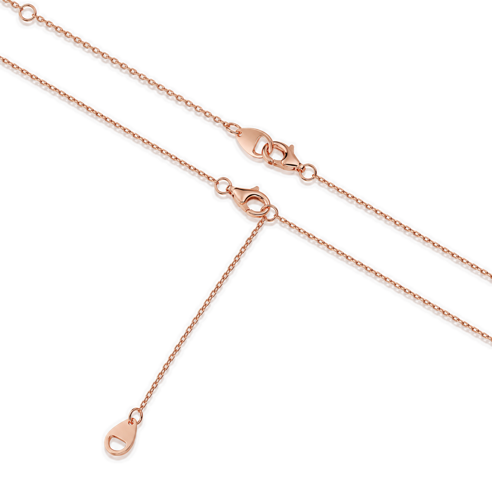 Karina Graduated Single Prong Curved Bar Diamond Necklace in 14K Rose Gold second product view