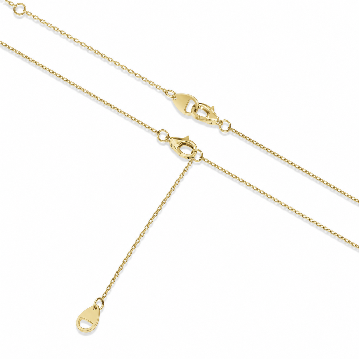 Gemma Graduated Curved Bar Diamond Necklace in 18K Yellow Gold second product view