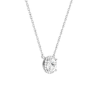 Jessa Cushion Halo Diamond Necklace in Platinum second product view