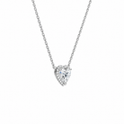Jessa Heart Halo Lab-Grown Diamond Necklace in Platinum, alternate product view