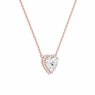 Jessa Heart Halo Diamond Necklace in 14K Rose Gold second product view