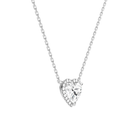 Jessa Heart Halo Diamond Necklace in 14K White Gold second product view