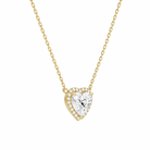 Jessa Heart Halo Diamond Necklace in 14K Yellow Gold second product view