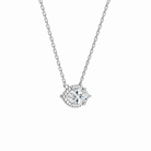 Jessa Marquise Halo Lab-Grown Diamond Necklace in Platinum, alternate product view