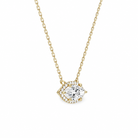 Jessa Marquise Halo Diamond Necklace in 18K Yellow Gold second product view