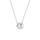 Jessa Oval Halo Diamond Necklace in Platinum second product view
