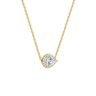 Jessa Pear Halo Lab-Grown Diamond Necklace in 18K Yellow Gold, alternate product view