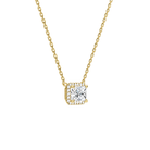 Jessa Radiant Halo Lab-Grown Diamond Necklace in 18K Yellow Gold, alternate product view