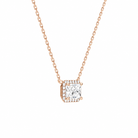 Jessa Radiant Halo Diamond Necklace in 14K Rose Gold second product view