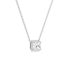 Jessa Radiant Halo Diamond Necklace in 14K White Gold second product view