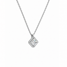 Malia Asscher Halo Lab-Grown Diamond Pendant Necklace in Platinum, alternate product view
