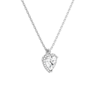 Malia Heart Halo Diamond Pendant Necklace in Platinum second product view