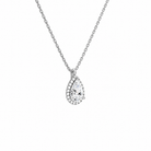 Malia Pear Halo Lab-Grown Diamond Pendant Necklace in Platinum, alternate product view