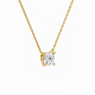 Solenne Cushion Solitaire Lab-Grown Diamond Necklace in 18K Yellow Gold, alternate product view