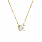Solenne Cushion Solitaire Diamond Necklace in 14K Yellow Gold second product view