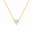 Solenne Heart Solitaire Lab-Grown Diamond Necklace in 18K Yellow Gold, front view