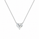 Solenne Heart Solitaire Lab-Grown Diamond Necklace in Platinum, front view