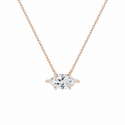 Solenne Marquise Solitaire Lab-Grown Diamond Necklace in 14K Rose Gold, front view