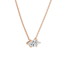 Solenne Marquise Solitaire Lab-Grown Diamond Necklace in 14K Rose Gold, alternate product view