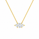 Solenne Marquise Solitaire Lab-Grown Diamond Necklace in 14K Yellow Gold, front view