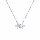 Solenne Marquise Solitaire Lab-Grown Diamond Necklace in Platinum, front view