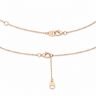 Solenne Oval Solitaire Diamond Necklace in 14K Rose Gold, two clasp arrangements and extender chain
