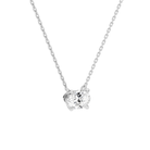 Solenne Oval Solitaire Diamond Necklace in 14K White Gold second product view