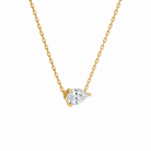 Solenne Pear Solitaire Lab-Grown Diamond Necklace in 14K Yellow Gold, alternate product view
