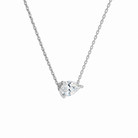 Solenne Pear Solitaire Lab-Grown Diamond Necklace in 18K White Gold, alternate product view