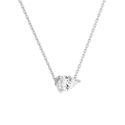 Solenne Pear Solitaire Diamond Necklace in Platinum second product view