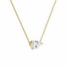Solenne Pear Solitaire Diamond Necklace in 14K Yellow Gold second product view