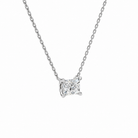Solenne Radiant Solitaire Lab-Grown Diamond Necklace in 14K White Gold, alternate product view