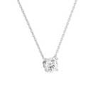 Solenne Round Solitaire Diamond Necklace in Platinum second product view