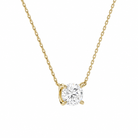 Solenne Round Solitaire Diamond Necklace in 18K Yellow Gold second product view