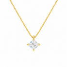 Elysia Asscher Solitaire Lab-Grown Diamond Pendant Necklace in 18K Yellow Gold, front view