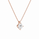 Elysia Cushion Solitaire Diamond Pendant Necklace in 14K Rose Gold second product view