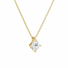 Elysia Cushion Solitaire Diamond Pendant Necklace in 14K Yellow Gold second product view
