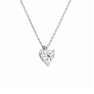 Elysia Heart Solitaire Lab-Grown Diamond Pendant Necklace in 18K White Gold, alternate product view