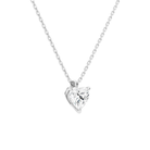 Elysia Heart Solitaire Diamond Pendant Necklace in Platinum second product view