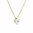 Elysia Heart Solitaire Diamond Pendant Necklace in 18K Yellow Gold second product view