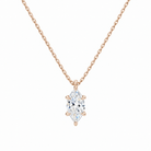 Elysia Marquise Solitaire Lab-Grown Diamond Pendant Necklace in 14K Rose Gold, front view
