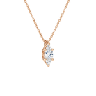 Elysia Marquise Solitaire Lab-Grown Diamond Pendant Necklace in 14K Rose Gold, alternate product view