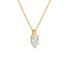 Elysia Marquise Solitaire Lab-Grown Diamond Pendant Necklace in 18K Yellow Gold, alternate product view