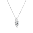 Elysia Marquise Solitaire Diamond Pendant Necklace in Platinum second product view