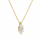 Elysia Marquise Solitaire Diamond Pendant Necklace in 14K Yellow Gold second product view